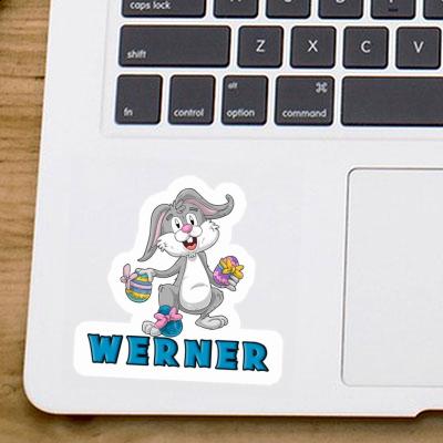 Easter Bunny Sticker Werner Laptop Image