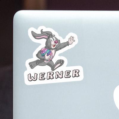 Sticker Rugby rabbit Werner Notebook Image