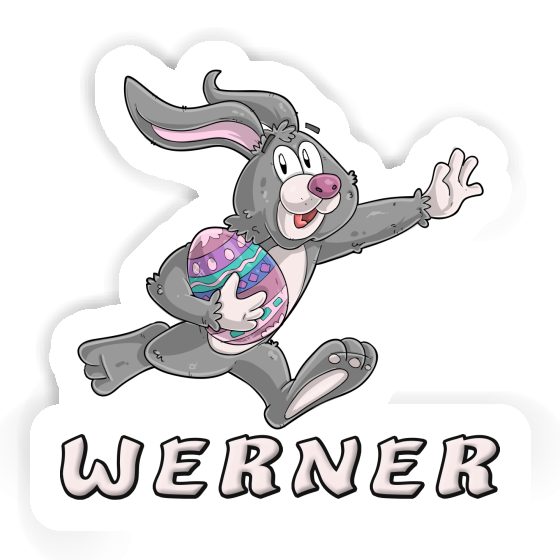 Sticker Rugby rabbit Werner Laptop Image