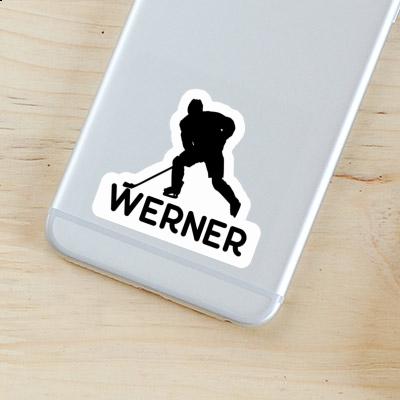 Werner Sticker Hockey Player Notebook Image