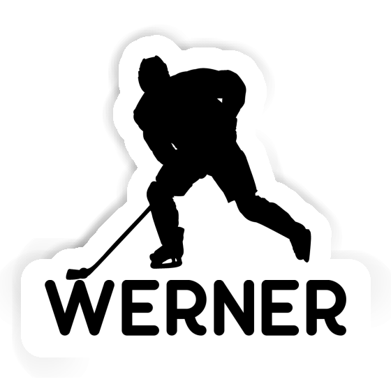 Sticker Werner Eishockeyspieler Laptop Image