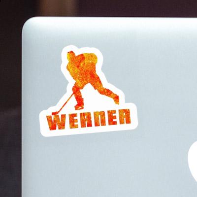 Eishockeyspieler Sticker Werner Laptop Image