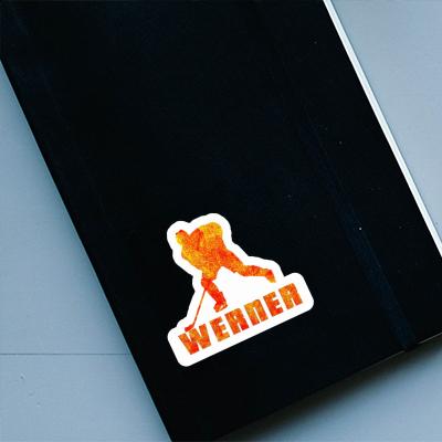 Hockey Player Sticker Werner Laptop Image