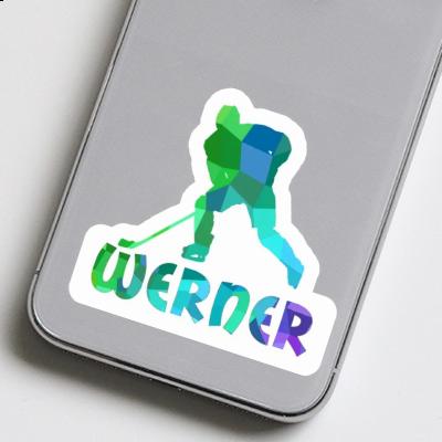 Eishockeyspieler Aufkleber Werner Laptop Image