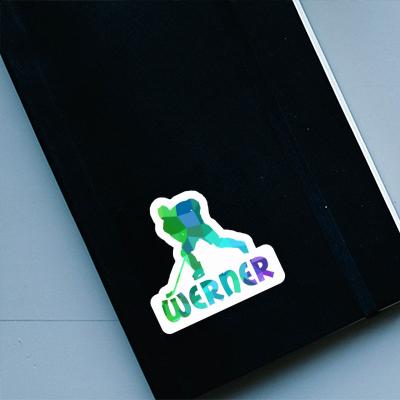 Sticker Hockey Player Werner Notebook Image