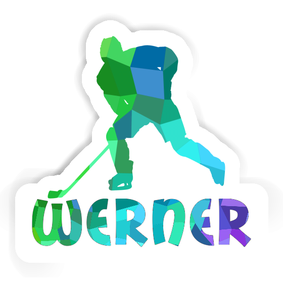 Sticker Hockey Player Werner Notebook Image