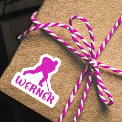 Autocollant Werner Joueuse de hockey Gift package Image