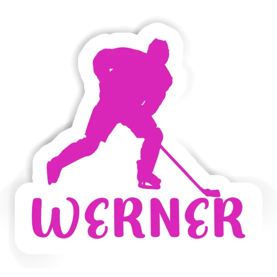 Autocollant Werner Joueuse de hockey Laptop Image