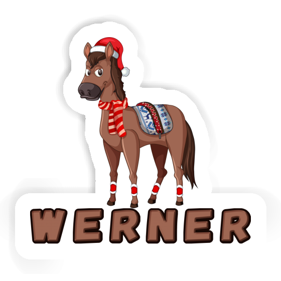 Christmas Horse Sticker Werner Gift package Image