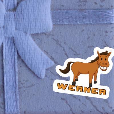 Sticker Werner Grinning Horse Gift package Image