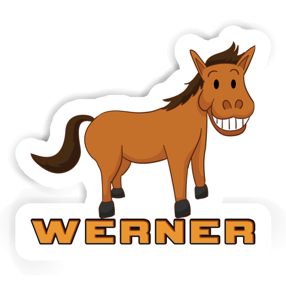 Sticker Werner Grinning Horse Laptop Image