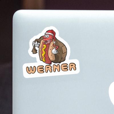 Christmas Hot Dog Sticker Werner Gift package Image