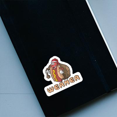 Aufkleber Werner Weihnachts-Hotdog Laptop Image