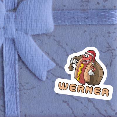 Christmas Hot Dog Sticker Werner Notebook Image