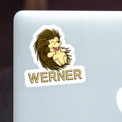 Hedgehog Sticker Werner Laptop Image