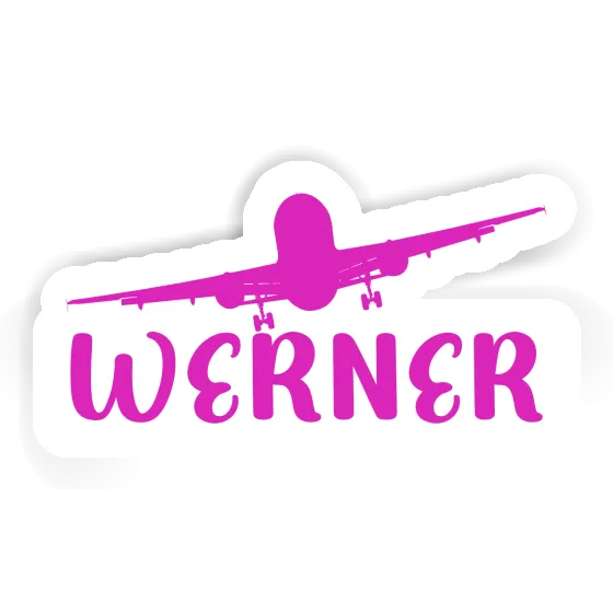 Werner Autocollant Avion Laptop Image