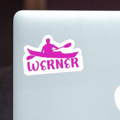 Werner Sticker Kajakfahrer Laptop Image