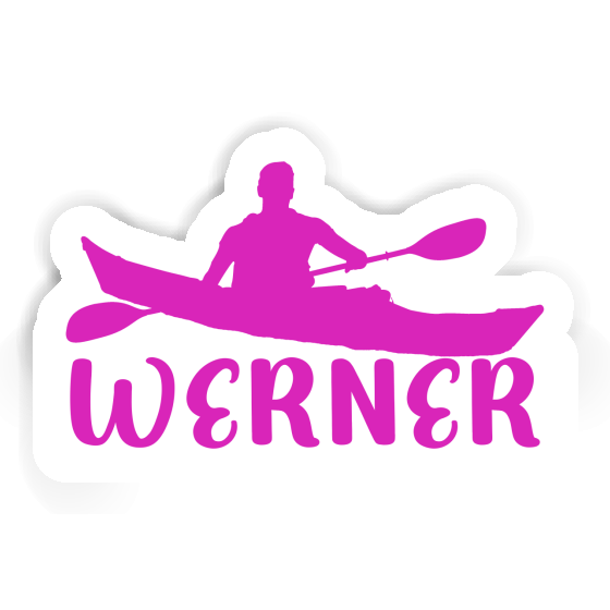 Werner Sticker Kajakfahrer Notebook Image