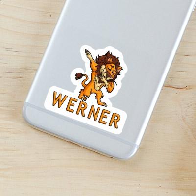 Dabbing Lion Sticker Werner Notebook Image