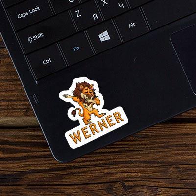 Dabbing Lion Sticker Werner Laptop Image