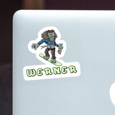 Werner Sticker Snowboarder Laptop Image