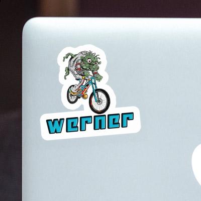 Werner Aufkleber Downhill-Biker Laptop Image