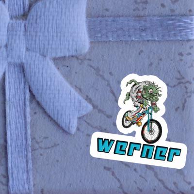 Werner Sticker Downhill Biker Notebook Image