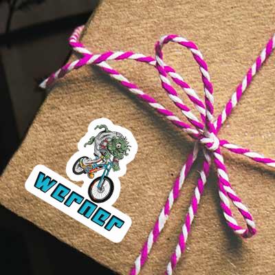 Werner Sticker Downhill Biker Notebook Image