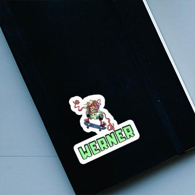 Sticker Skateboarder Werner Notebook Image