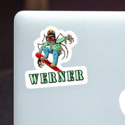 Snowboarder Sticker Werner Image
