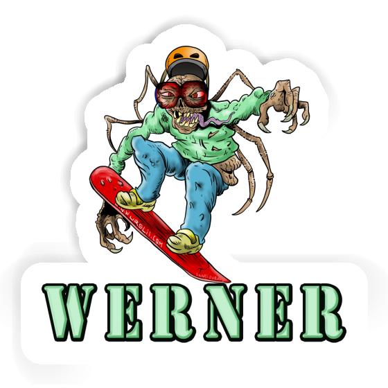 Autocollant Werner Snowboardeur Notebook Image