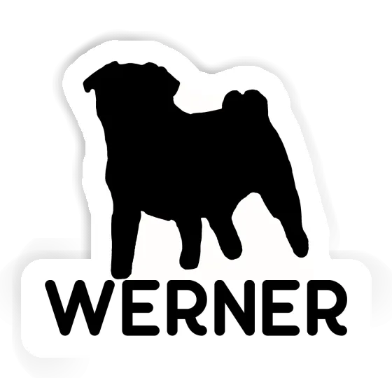 Sticker Werner Pug Laptop Image