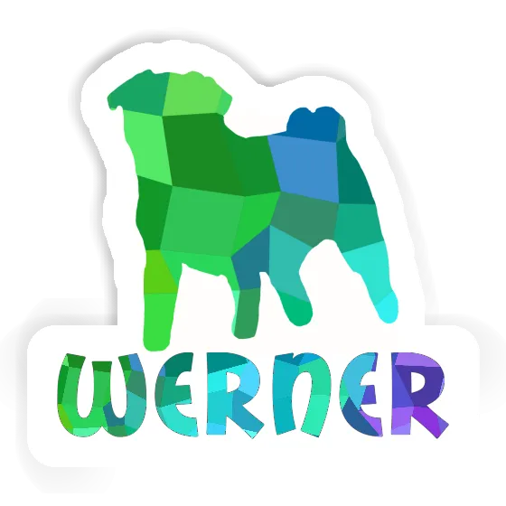 Aufkleber Werner Mops Image