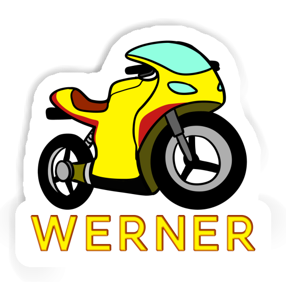 Werner Autocollant Moto Notebook Image
