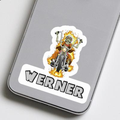 Sticker Motorbike Rider Werner Notebook Image