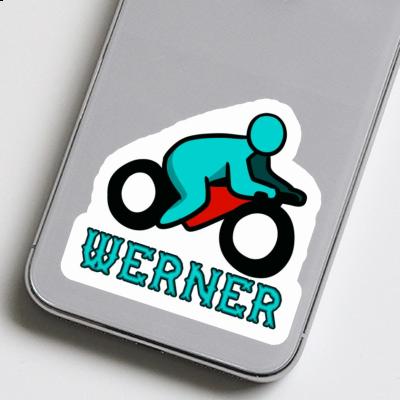 Sticker Motorbike Driver Werner Laptop Image