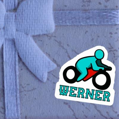 Motorradfahrer Aufkleber Werner Image