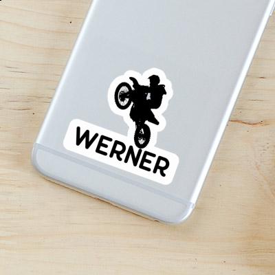 Sticker Werner Motocross-Fahrer Notebook Image