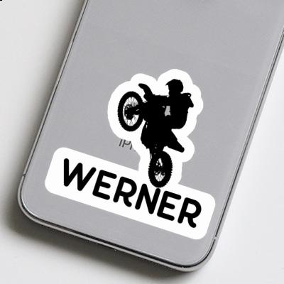 Autocollant Werner Motocrossiste Image