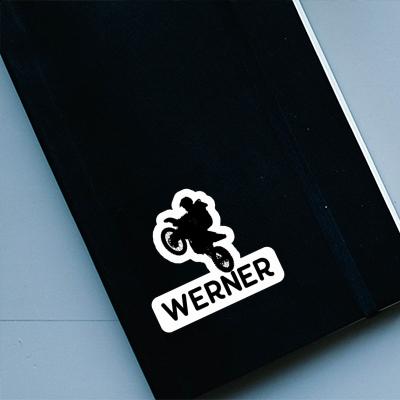 Sticker Werner Motocross-Fahrer Notebook Image