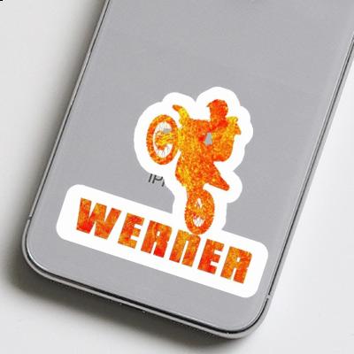 Aufkleber Motocross-Fahrer Werner Notebook Image