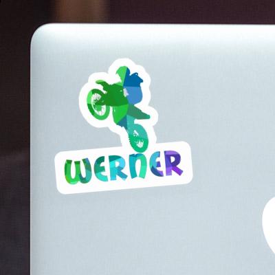 Motocross-Fahrer Sticker Werner Image