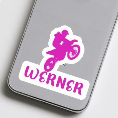 Werner Sticker Motocross Rider Image