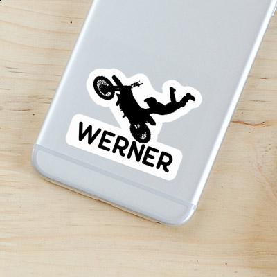 Werner Sticker Motocross Rider Laptop Image