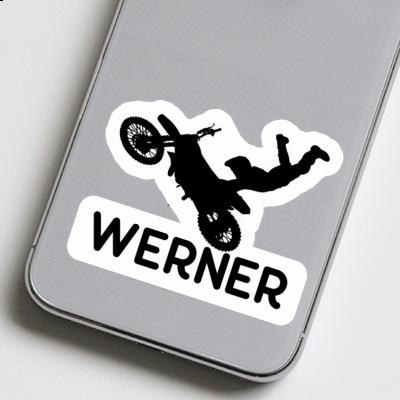 Werner Sticker Motocross Rider Image