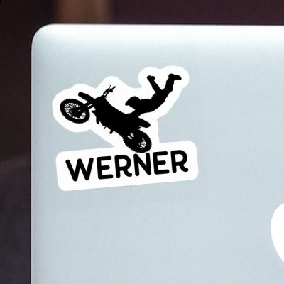 Werner Aufkleber Motocross-Fahrer Notebook Image