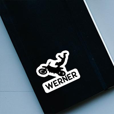 Werner Aufkleber Motocross-Fahrer Laptop Image