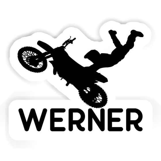 Werner Aufkleber Motocross-Fahrer Notebook Image