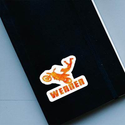 Motocross Rider Sticker Werner Notebook Image