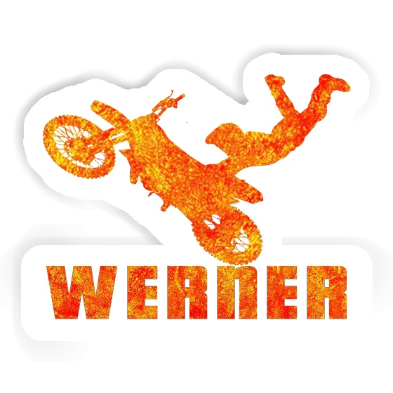 Motocross Rider Sticker Werner Image